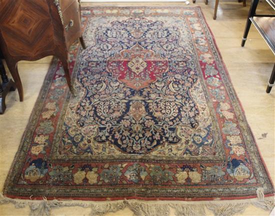 Persian red & blue rug